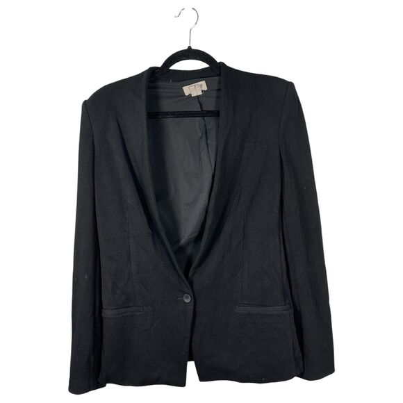 Helmut Lang Black Fitted Single Button Blazer Size Large - Picture 3 of 6